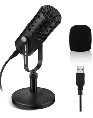 #ad Professional USB Condenser Podcast Microphone Recording Studio $31.85