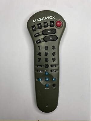 #ad Magnavox SMART3 4 Device VCR TV Cable Universal Remote Control Gray OEM VTG $11.95