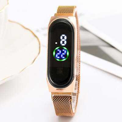#ad Touch Screen LED Mesh Belt Watch $23.69
