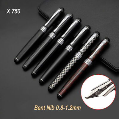 #ad Jinhao X750 Calligraphy Fountain Pen Fude Pen Silver Bent Nib Fude Nib $3.00