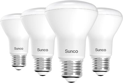 #ad Sunco 4 Pack LED Bulbs Indoor Flood Light R20 Dimmable Recessed Can Lights $17.99