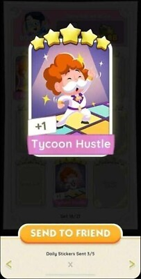 #ad Monopoly GO 5 Stars Sticker Tycoon Hustle⚡️Same Day Delivery⚡️ $7.00