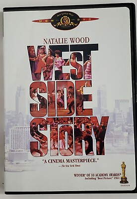 #ad West Side Story DVD 1961 Full Screen Natalie Wood Classic Movie Ships Fast $4.00