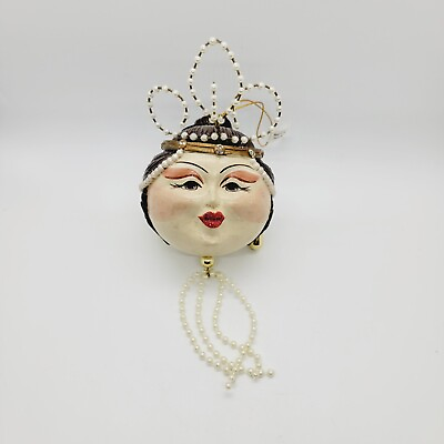 #ad Katherine#x27;s Collection Wayne Kleski Rare Bohemian Girl Head Christmas Ornament B $55.00