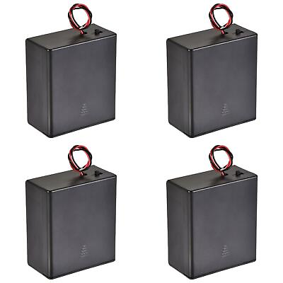 #ad Battery Case Storage Box 2 Slots x 1.5V 2 Wire for 2 x D Battery with Cover 4Pcs $26.72