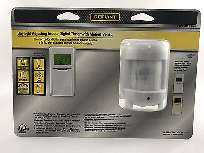 #ad Defiant Daylight Adjusting Indoor Digital Timer with Motion Sensor $19.99
