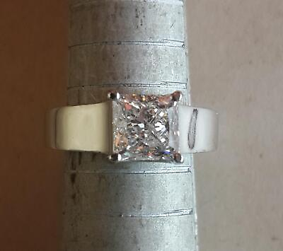 #ad #ad 1.25 Ct Solitaire Princess Cut Diamond Engagement Ring VS2 F White Gold 14k $2961.00