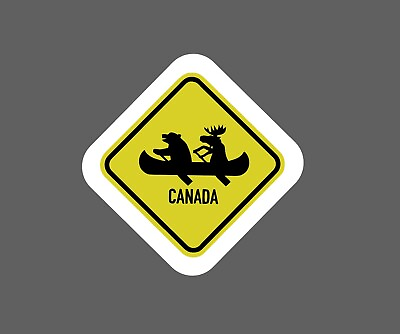 #ad Canada Sticker Moose Bear Canoe Waterproof Buy Any 4 For $1.75 Each Storewide $2.95