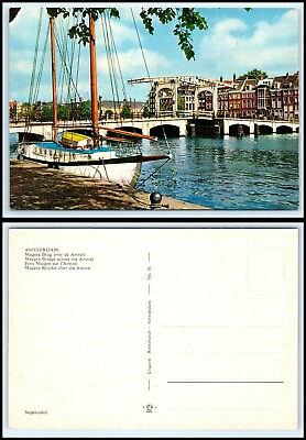 #ad NETHERLANDS Postcard Amsterdam Meagre Bridge Across The Amstel BY $2.99