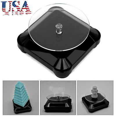 #ad Rotating Display Stand 3.5quot; Solar Powered Jewelry UV Light Curing TurntableUS $9.96