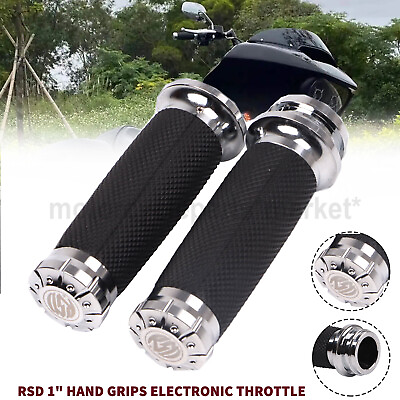 #ad 1quot; RSD Hand Grips Electronic Throttle For Harley Street Road Glide King FLHRC $20.98