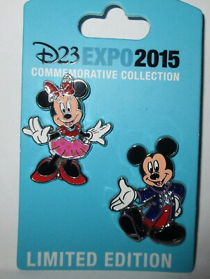 #ad 2 Disney Pins D23 EXPO 2015 diamond celebration 60th costume set MICKEY MINNIE  $11.99