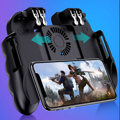 #ad H9 PUBG Mobile Phone Gaming Controller Gamepad Cooling Fan Joystick Android IOS $11.40