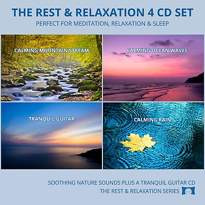 #ad Relaxing Nature Sounds 4 CD Set for Meditation Relaxation and Sleep Used $15.95