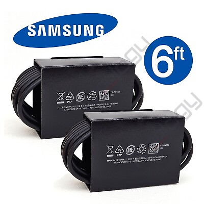#ad 2x Original Samsung Galaxy S23 S22 S21 S20 USB C 6FT Super Fast Charge Cable $12.99