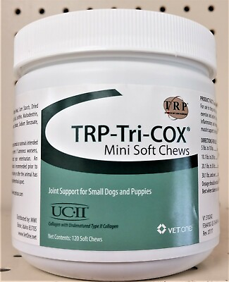 #ad TRP Tri COX Mini Soft Chews Joint Supplement 120ct Jar by Vet One $39.71