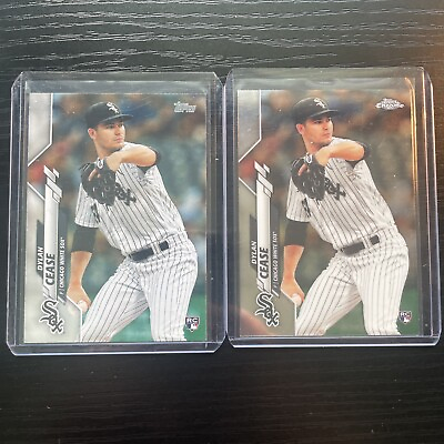 #ad Two 2 2020 Topps Chrome Refractor Dylan Cease Rc #43 $3.50