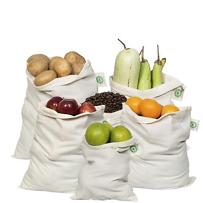 #ad Reusable Produce Bags Cotton Washable Organic Cotton Vegetable Bags Cloth... $30.95