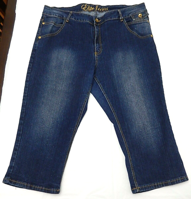 #ad Elite Jeans Women Jeans Plus Sz 21 22 Flared High Rise Dark Wash Stretch Crop $20.55