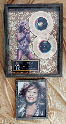 #ad TINA TURNER Double Gold Award Proud Mary amp; What#x27;s Love Got To Do With It $239.00