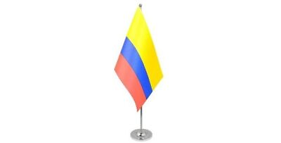 #ad COLOMBIA PRESTIGE TABLE FLAG 6#x27;#x27; x 9#x27;#x27; Satin COLOMBIAN DESK FLAG 22 x 15 cm $12.95