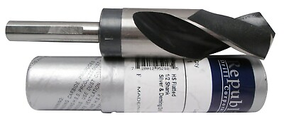 #ad 1quot; HSS Silver amp; Deming 1 2quot; Reduced Shank with 3 Flats Drill USA $52.40