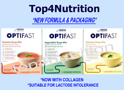 #ad OPTIFAST SOUP ANY FLAVOR MIX AND MATCH 3 BOXES 21 SERVINGS NEW FORMULA $85.00