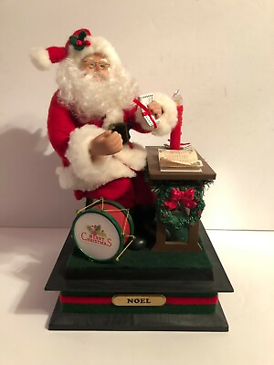 #ad Musical Illuminated Santa at Desk Checking His List $39.99