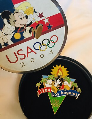 #ad Disney Pin Olympic Los Angeles 1984 Mickey Running Summer Olympics LE 750 $49.99