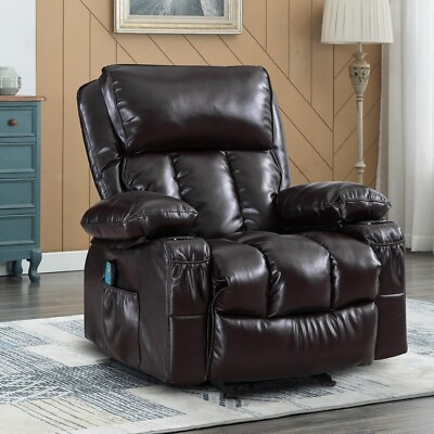 #ad Electric Massage Heating Recliner Chair Storage Side Pocket Home Seat Sofa $339.00