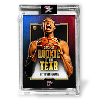 #ad 2024 Topps NOW VW6 VICTOR WEMBANYAMA NBA ROOKIE OF THE YEAR SPURS RC PRESALE $12.95