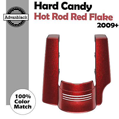 #ad For Harley 2 into 1 Stretched Rear Fender Extension HARD CANDY HOT ROD RED FLAKE $349.00
