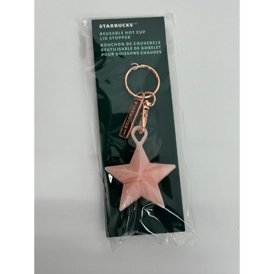 #ad Starbucks Reusable Hot Cup Lid Stopper Keychain Rose Gold Pink Holiday 2023 New $28.99