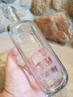 #ad Vtg Apothecary Pharmacy Glass Medicine Bottle Dr.Peter Fahrney amp; Sons Chicago IL $11.00
