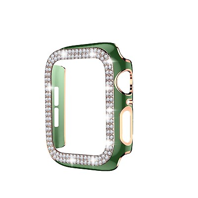 #ad Worryfree Gadgets Bling Bumper Case for Apple Watch Green Rose Gold 40mm $22.39