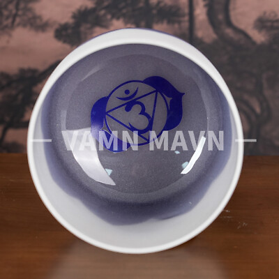 #ad 432Hz Frosted Colored A Third Eye Chakra Quartz Crystal Singing Bowl 7quot; $69.99