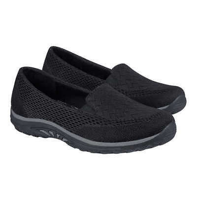#ad NWOB Skechers Women#x27;s Black Air Cooled Memory Foam Slip On Shoes $35.19