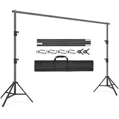 #ad VEVOR Backdrop Stand 12x10 ft Heavy Duty Adjustable Photography Background Photo $51.99