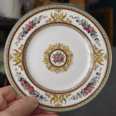 #ad LOVELY VINTAGE WEDGWOOD COLUMBIA BREAD PLATE WITH GREEN TRIM #2 HAVE 3 $7.69
