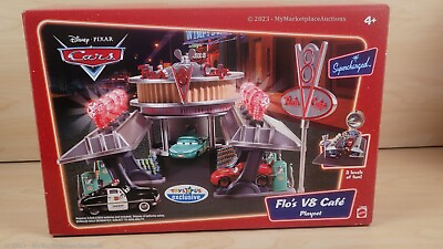 #ad Disney Pixar Cars FLO#x27;S V8 CAFE PLAYSET SUPERCHARGED ToysRUs Exclusive VHTF $119.95