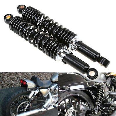 #ad Pair Black 12.5#x27;#x27; 320mm Motorcycle Rear Air Shock Absorber Suspension Dirt Bike $40.60