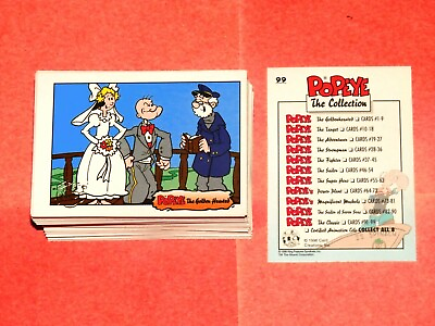 #ad 1996 POPEYE THE COLLECTION GOLD FOIL 99 COMPLETE CARD SET CARD CREATIONS RARE $49.99