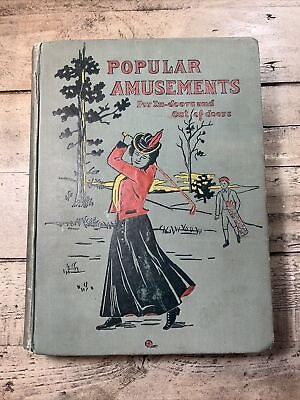 #ad 1902 Antique Sports Games Entertainment Book quot;Popular Amusementsquot; Golf $45.00