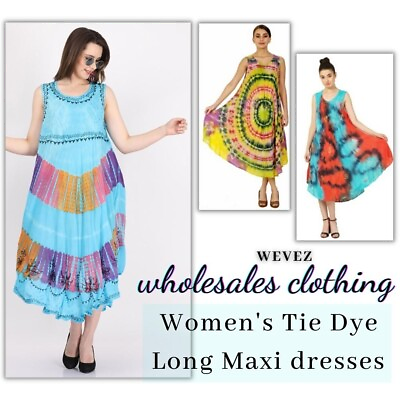 #ad Wholesale Women Long Summer Sleeveless Dress 10 Pcs Lot Assorted Color $83.03