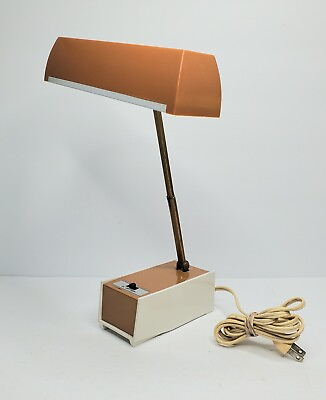 #ad Vintage Hamilton Industries Desk Lamp Brown Articulating 2406 Made in Japan $32.50