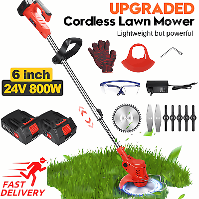 #ad Cordless Electric Grass String Trimmer Lawn Wacker Cutter Edger Weed 2Battery $40.58