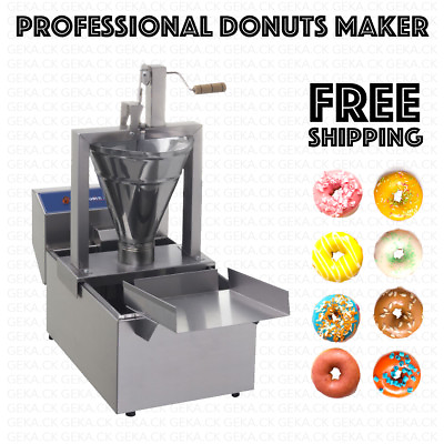 #ad Professional Small Business Compact Donut Fryer Maker Machine 80 Pc h Tank 1.3g $590.95