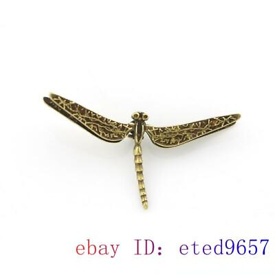 #ad Carved Jewelry Dragonfly Brass Handmade Small Ornaments Gifts $8.19
