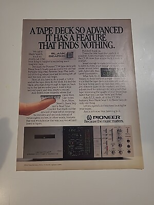 #ad Pioneer CT 9R Tape Desk Print Ad 8x11 1983 Great To Frame $13.29