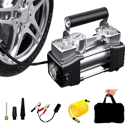 #ad Electric 12V Auto Pump Air Compressor Car Tire Inflator Heavy Duty Portable $23.79